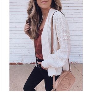 Madewell white bauble cardigan